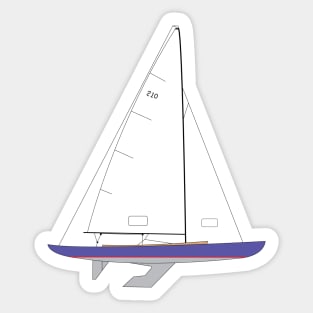 International 210 Sailboat Sticker